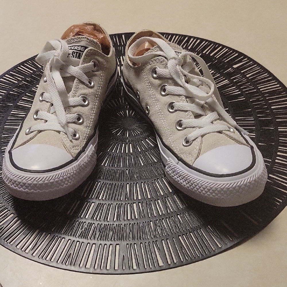 Converse Cream Canvas Sneakers